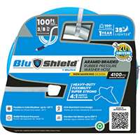 BluShield Rubber Pressure Washer Hose Assembly 3/8in x 100ft Non Marking