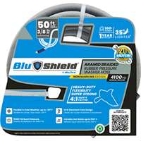 BluShield Rubber Pressure Washer Hose Assembly 3/8in x 50ft Non Marking