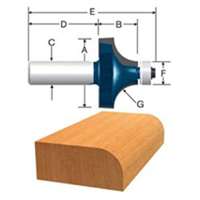 (BPT-85294-M) ROUTER BIT 1/4 ROUNDOVER 1/4 SHK BIT W/BB CT