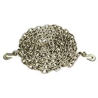 (DCO-23503820) Load Binder Chain - 3/8" X 20' w/ Clevis Hooks 6,600 lbs. WLL