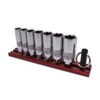 Vim Tools DD400D - Deep Dual Drive  Sae  Chrome Sockets Set,  1/4" Dr. 7pc.