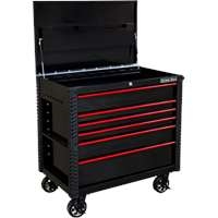 Extreme Tools EX4106TCBKRD - 41" 6 Drawer Tool Cart - Black with Red Pulls