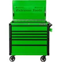 Extreme Tools EX4106TCGRBK - 41" 6 Drawer Tool Cart With Bumpers Green With Black Drawer Pulls - Green