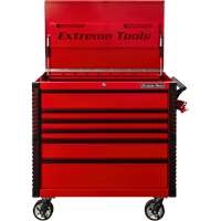 Extreme Tools EX4106TCRDBK - 41" 6 Drawer Tool Cart - Red w/ Black Pulls