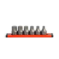 Grip Edge (GET-DDHBS6S)- 6-Piece SAE Low-Profile Hex Driver Bit Set, 3/8" Drive