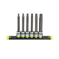 Grip Edge (GET-HBM6LS)- 6-Piece Long Metric Hex Driver Set, 3/8" Drive