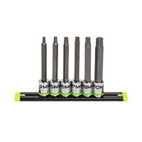 Grip Edge (GET-HBS6LS)- 6-Piece Long SAE Hex Driver Set, 3/8" Drive