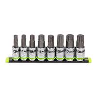 Grip Edge (GET-HCM8S)- 8-Piece Metric Hex Bit Socket Set, 1/2" Drive