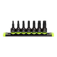 Grip Edge (GET-IHBM7S)- 7-Piece Short Metric Impact Hex Driver Set, 3/8" Drive