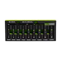 Grip Edge (GET-XAM9DS)- 9-Piece Metric Deep Socket Extractor Set, 1/4" Drive
