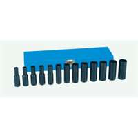(GRY-1203MD) 3/8" Drive 13 Piece Deep Metric Set - 12 Point