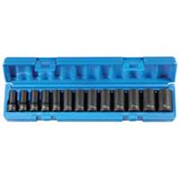 (GRY-1213MSD) 13 Pc. 3/8'' Drive 6 Point Metric Semi–Deep Socket Set
