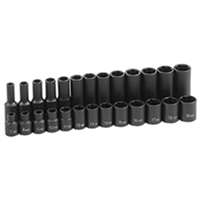 (GRY-1226M) 26 Pc. 3/8" Drive Standard and Deep Metric Master Socket Set