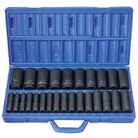 (GRY-1326MD) 26 Pc. 1/2" Drive 6 Point Metric Deep Master Socket Set