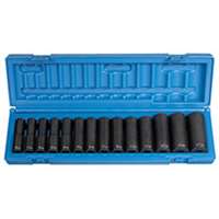 (GRY-1412MD) 1/2" Drive 14 Piece Deep Metric Set