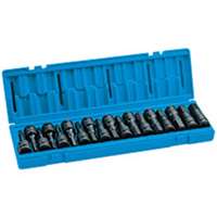 (GRY-1598HC) 18-Pc. 1/2 in. Drive SAE/Metric Standard Hex Driver Set