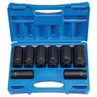 (GRY-1708SN) 8 Piece 1/2" Drive  12 Point Axle/Spindle Nut Socket Set