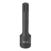 (GRY-21124S) 1/2'' Drive x M12 Triple Square Driver 4'' Length