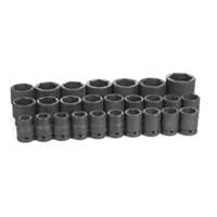 (GRY-8026M) 26-Piece 3/4 in. Drive 6-Point Metric Impact Socket Set