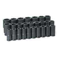 (GRY-8026MD) 26-Piece 3/4 in. Drive 6-Point Metric Deep Impact Socket Set