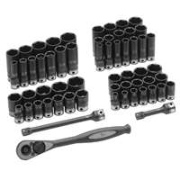 (GRY-81659CRD) 59 Pc. 3/8" Drive 6 Point SAE & Metric Duo-Socket Set
