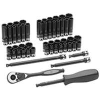 (GRY-89653CRD) 53 Pc. 1/4" Drive 6 Point SAE & Metric Standard and Deep Duo-Socket Set