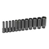 (GRY-9712MDG) 12-Piece 1/4 in. Drive 6-Point Magnetic Deep Impact Socket Set