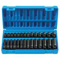(GRY-9728M) 28 Pc. 1/4" Drive Standard and Deep Length Metric Master Set