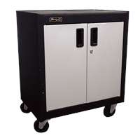 2 Door Mobile Cabinet w/ Gliding Shelf 