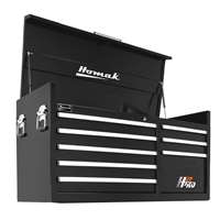 56" H2Pro Series 8 Drw Top Chest - Black 