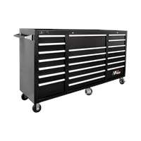 72" H2Pro Series 21 Drawer Rolling Cabinet - Black