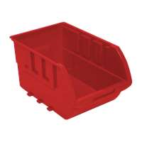 Single Small Plastic Individual Bin - Red No Logo