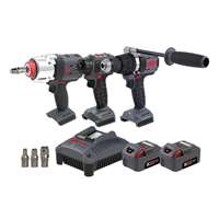 Ingersoll Rand (IRIQV20-3W7D) - 20V Impact Wrench Cordless Power Tool Kit - 3 Tools
