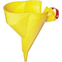 Funnel For Steel Type I Safety Cans Only, For Sizes 1 Gallon And Above, Polyethylene, Yellow