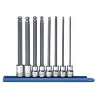 (KDT-80573) 8 pc. 3/8" Dr. Metric Long Ball Hex Bit Socket Set