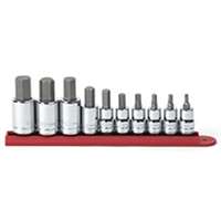 (KDT-80579) 10 Pc. 3/8" & 1/2" Drive Hex Bit SAE Socket Set