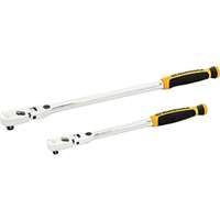 2 Pc. 1/4" & 3/8" Drive 120XP Dual Material Handle Locking Flex Head Ratchet Set