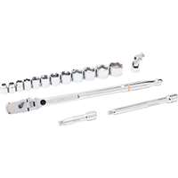 (KDT-81393) 16 Piece 3/8" Drive 120XP Locking Flex Head Ratchet & 6 Point SAE Stubby Socket Mechanics Tool Set