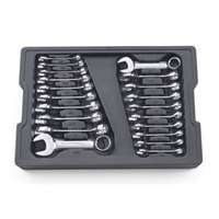 (KDT-81903) 20 Pc. 12 Point Stubby Combination SAE/Metric Wrench Set