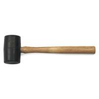 16 oz. Rubber Mallet, Wood Hickory Handle