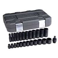 (KDT-84919N) 3/8" Dr 6Pt SAE, Standard/Deep Impact Socket Set, 25pc