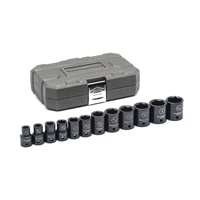(KDT-84931N) 1/2" Dr 6pt SAE Standard Impact Socket Set, 12pc