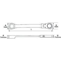 (KDT-86024) 24mm XL GearBox Flex Head Double Box Ratcheting Wrench