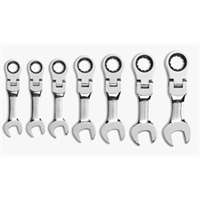 (KDT-9570) 7 pc. SAE Stubby Flex Head Combination Ratcheting GearWrenchª Set