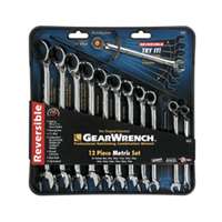 (KDT-9620N) Reversible Combination Ratcheting Wrench Set METRIC, 12pc