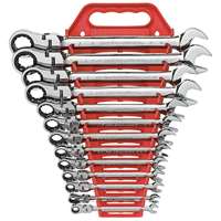 (KDT-9702D) 13 Pc. 12 Point Flex Head Ratcheting Combination SAE Wrench Set