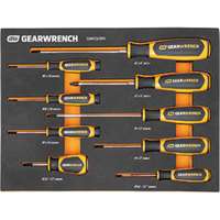 9 Piece Phillips Dual Material Screwdriver Set in Foam Storage Tray