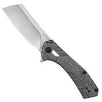 (KER-3445) Static Folding Knife, 2.8" Satin Blade, Gray Handle