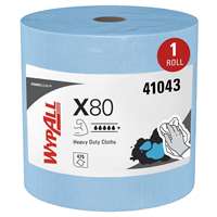 (KIM-41043) TOWEL WYPALL X80 JUMBO ROLL BLUE 475/RL WIPES