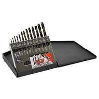 (KNK-13KK6) 13pc Ledt Hand Jobber Length Drill Bit Set 1/16"-1/4" by 64ths